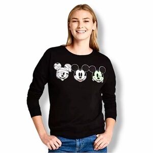 DISNEY Halloween Mickey Mouse‎ Zombie Vampire Frankenstein Pullover Sweatshirt S